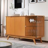 Aparador Buffet Tucumã Com 3 Portas Pés De Madeira Maciça Nature - 2