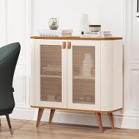 Aparador Buffet Jutai New Com 2 Portas Pés De Madeira Maciça Off White Nature - 2