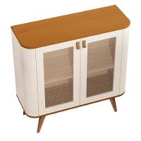 Aparador Buffet Jutai New Com 2 Portas Pés De Madeira Maciça Off White Nature - 3