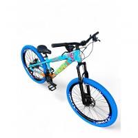 Bicicleta Aro 26 Vikingx Tuff X25 Freeride Câmbios Shimano 21v Freio A Disco Aros Vmaxx Pneu Flame - Azul-laranja - 2