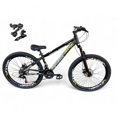 Bicicleta Aro 26 Vikingx Tuff X30 Freeride Câmbios Shimano 21v Freio A Disco Aros Vmaxx Pneu Flame - Preto
