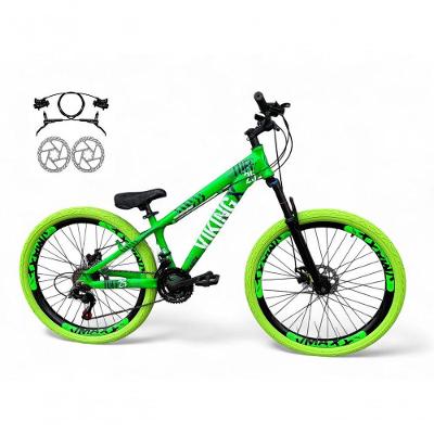 Bicicleta Aro 26 Vikingx Tuff X25 Freeride Freio Hidráulico 21v Aros Vmaxx Dh Pneu Flame - Verde