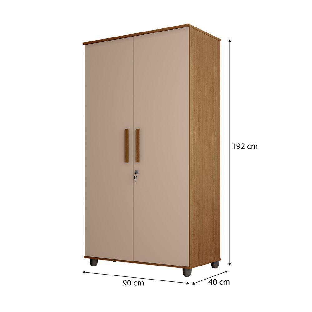 Armario Multiuso Ouro Amplo E Resistente Ideal Para Lavanderia Alimentos E Ultilidades Amêndoa / Fen - 4