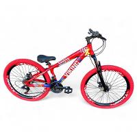 Bicicleta Aro 26 Vikingx Tuff X25 Freeride 21v Aros Vmaxx Dh Freio A Disco Pneu Flame - Vermelho/azul - 1