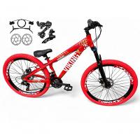 Bicicleta Aro 26 Vikingx Tuff X25 Freeride Câmbios Shimano 21v Freio A Disco Aros Vmaxx Pneu Flame - Vermelho - 1