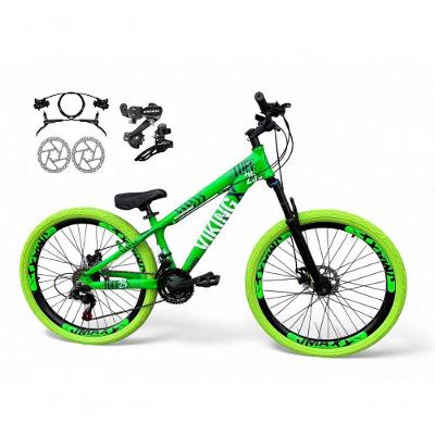 Bicicleta Aro 26 Vikingx Tuff X25 Freeride Câmbios Shimano 21v Freio A Disco Aros Vmaxx Pneu Flame - Verde