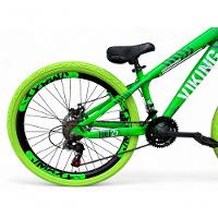 Bicicleta Aro 26 Vikingx Tuff X25 Freeride Câmbios Shimano 21v Freio A Disco Aros Vmaxx Pneu Flame - Verde - 4