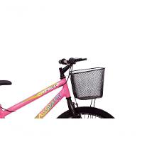 Bicicleta Allegra City Aro 24 Sem Marchas Freios V-brake E Cestão Colli Rosa Neon