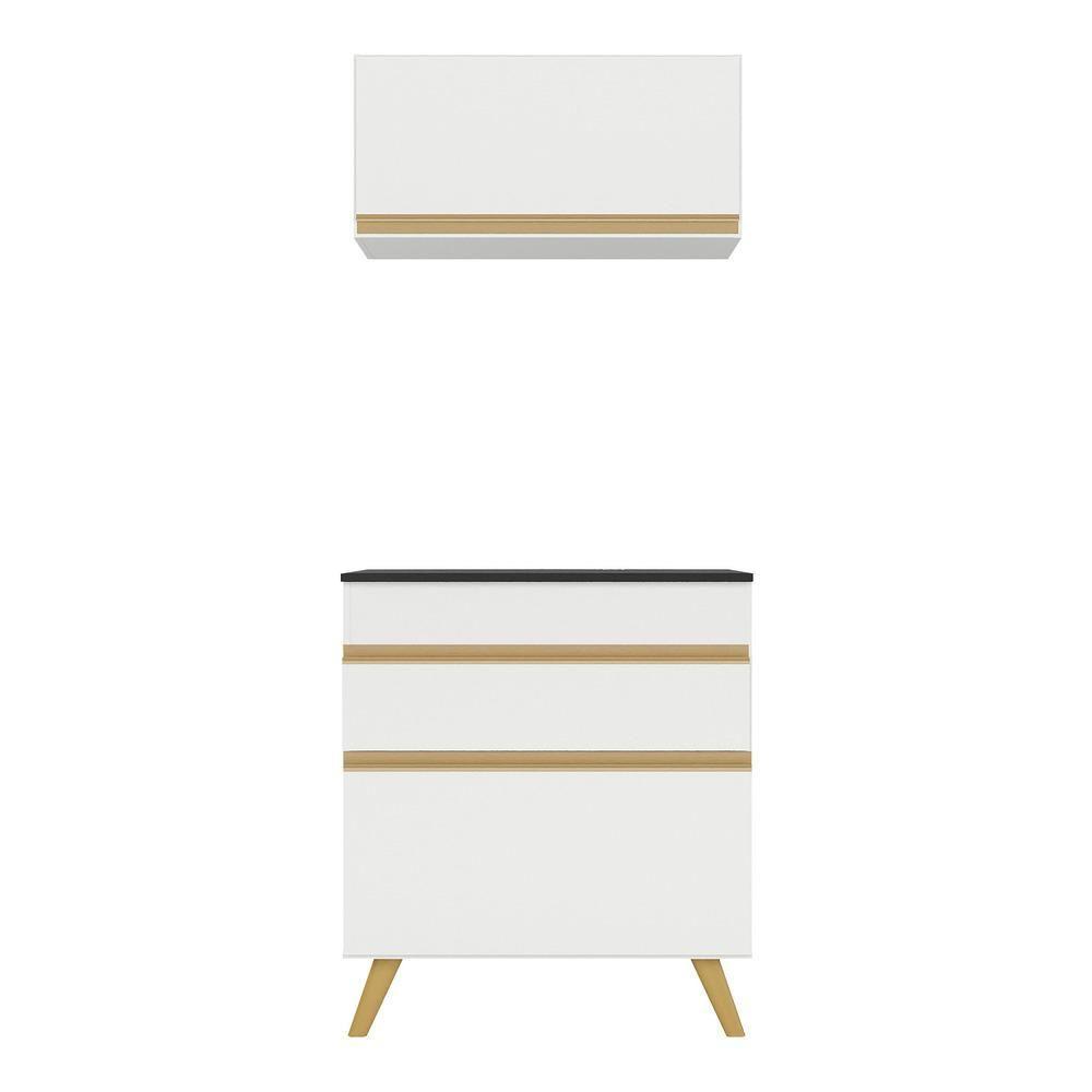 Conjunto Lavanderia Multiuso Armário E Balcão Multimóveis Branco - 1