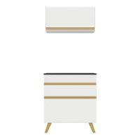 Conjunto Lavanderia Multiuso Armário E Balcão Multimóveis Branco - 1