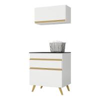 Conjunto Lavanderia Multiuso Armário E Balcão Multimóveis Branco - 3