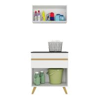 Conjunto Lavanderia Multiuso Armário E Balcão Multimóveis Branco - 5