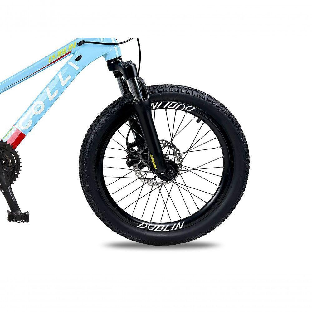 Bicicleta Aro 20 Colli Dublin Shimano 21v Azul Claro - 4
