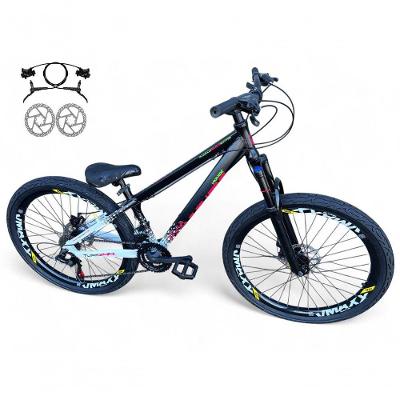 Bicicleta Aro 26 Vikingx Tuff X44 Freeride Freio Hidráulico 21v Aros Vmaxx Dh Pneu Flame - Preto Branco
