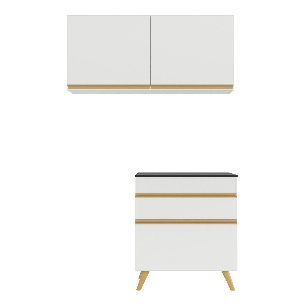 Conjunto Lavanderia Multiuso Armário E Balcão Multimóveis Branco - 4