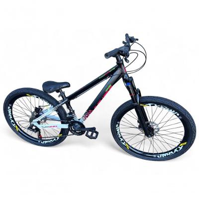 Bicicleta Aro 26 Vikingx Tuff X44 Freeride 21v Aros Vmaxx Dh Freio A Disco Pneu Flame - Preto Branco
