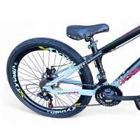 Bicicleta Aro 26 Vikingx Tuff X44 Freeride 21v Aros Vmaxx Dh Freio A Disco Pneu Flame - Preto Branco - 3