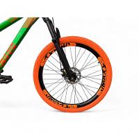 Bicicleta Aro 26 Vikingx Tuff X35 Freeride 21v Aros Vmaxx Dh Freio A Disco Pneu Flame - Verde-laranja - 4