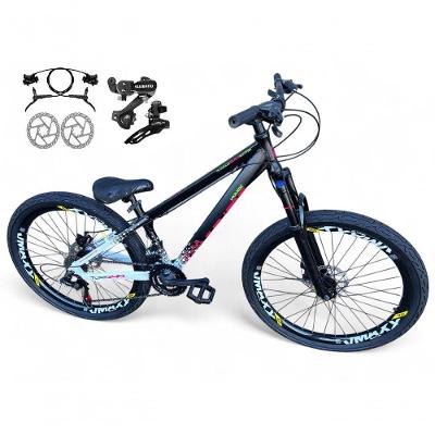 Bicicleta Aro 26 Vikingx Tuff X44 Freeride Câmbios Shimano 21v Freio A Disco Aros Vmaxx Pneu Flame - Preto Branco