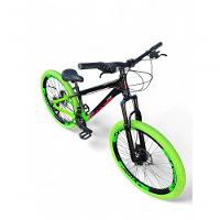 Bicicleta Aro 26 Vikingx Tuff X44 Freeride Câmbios Shimano 21v Freio A Disco Aros Vmaxx Pneu Flame - Preto-verde - 2
