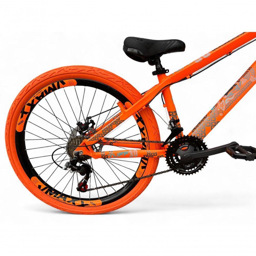Bicicleta Aro 26 Vikingx Tuff X30 Freeride Câmbios Shimano 21v Freio A Disco Aros Vmaxx Pneu Flame - Laranja - 3