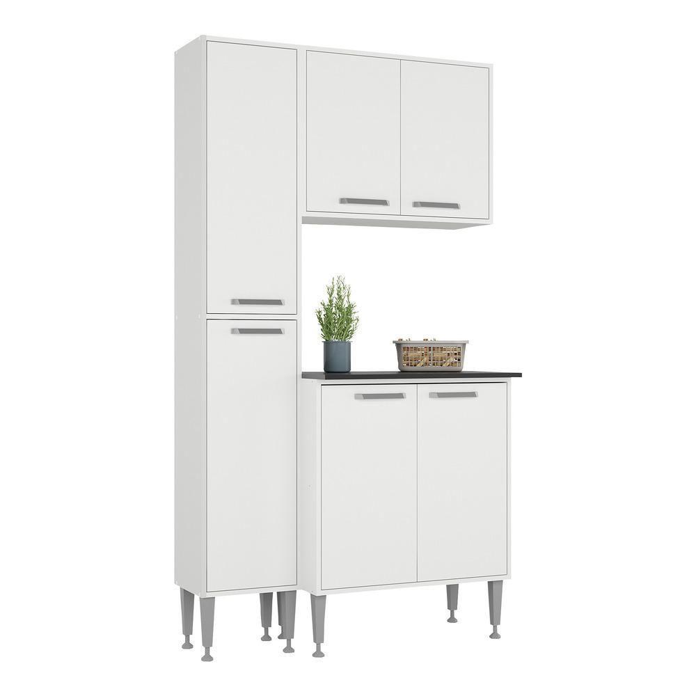 Conjunto Lavanderia Multiuso Armário E Balcão Multimóveis Branco - 2