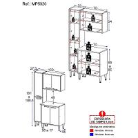 Conjunto Lavanderia Multiuso Armário E Balcão Multimóveis Branco