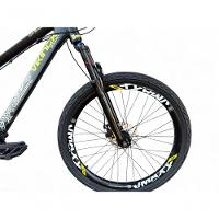 Bicicleta Aro 26 Vikingx Tuff X30 Freeride Freio Hidráulico 21v Aros Vmaxx Dh Pneu Flame - Preto - 4