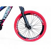 Bicicleta Aro 26 Vikingx Tuff X25 Freeride Freio Hidráulico 21v Aros Vmaxx Dh Pneu Flame - Preto-rosa - 4