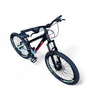 Bicicleta Aro 26 Vikingx Tuff X44 Freeride Câmbios Shimano 21v Freio A Disco Aros Vmaxx Pneu Flame - Preto Branco - 2