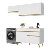 Conjunto Lavanderia Multiuso Armário E Balcão Multimóveis Branco - 2