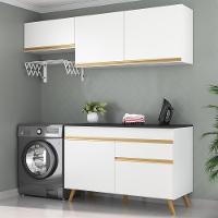 Conjunto Lavanderia Multiuso Armário E Balcão Multimóveis Branco - 5