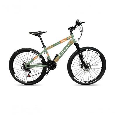 Bicicleta Colli Mônaco Aro 26 Disco 21 V Rapid Fire Cor Vermelho Tamanho Do Quadro 13,5 Verde Militar