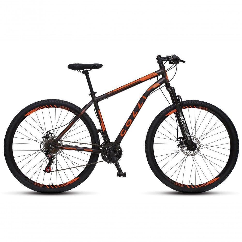 Bicicleta Athena Aro 29 Em Aço Com 21 Marchas Colli Preto-laranja - 1