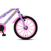 Bicicleta Aurora Fest, Aro 16, Com Freios V-brake, Com Rodas De Apoio, Capa Corrente E Cestinha Lilás