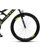Bicicleta Gps 148 Dupla Suspensão E Freios V-brake, Aro 26 Aero, 36 Raias, 21 Marchas Colli Preto-amarelo - 2