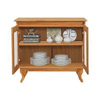 Buffet Aparador Deltan 2 Portas Madeira Maciça E Telinha Indiana - Imbuia - 6