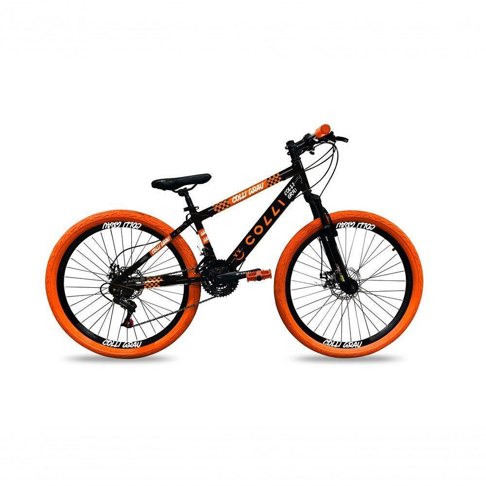 Bicicleta Grau Aro 26 21 Marchas Colli Preto Fosco-laranja - 1