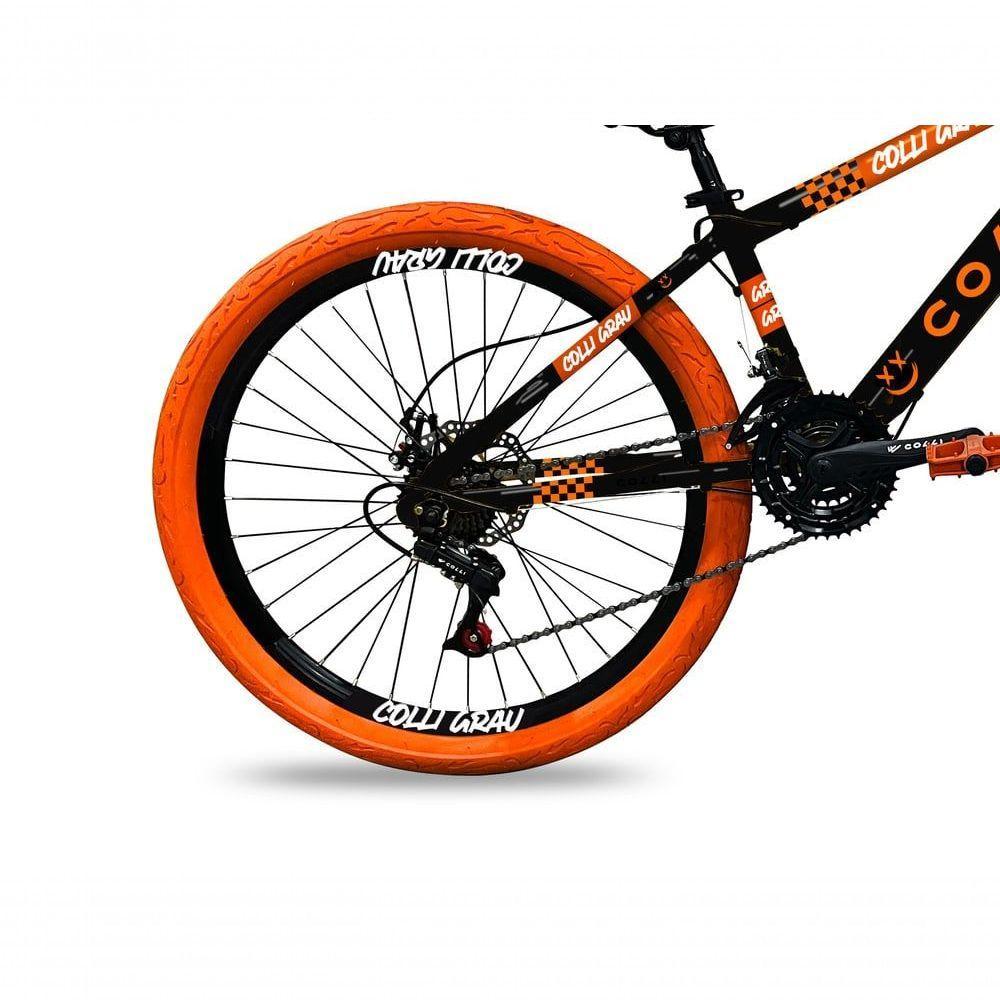Bicicleta Grau Aro 26 21 Marchas Colli Preto Fosco-laranja - 3