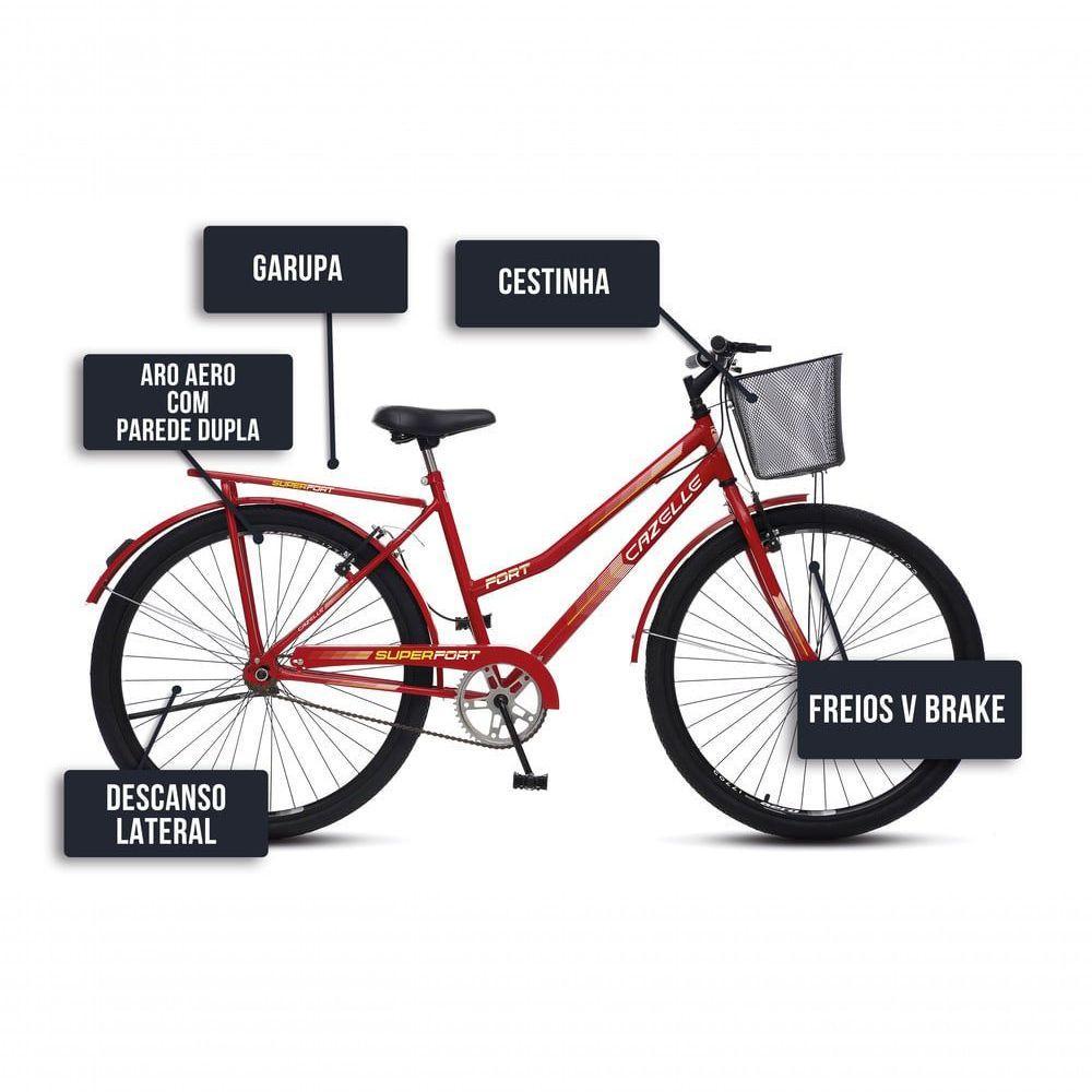 Bicicleta Transporte Aro 26 Colli Cazelle Fort Vermelho - 5