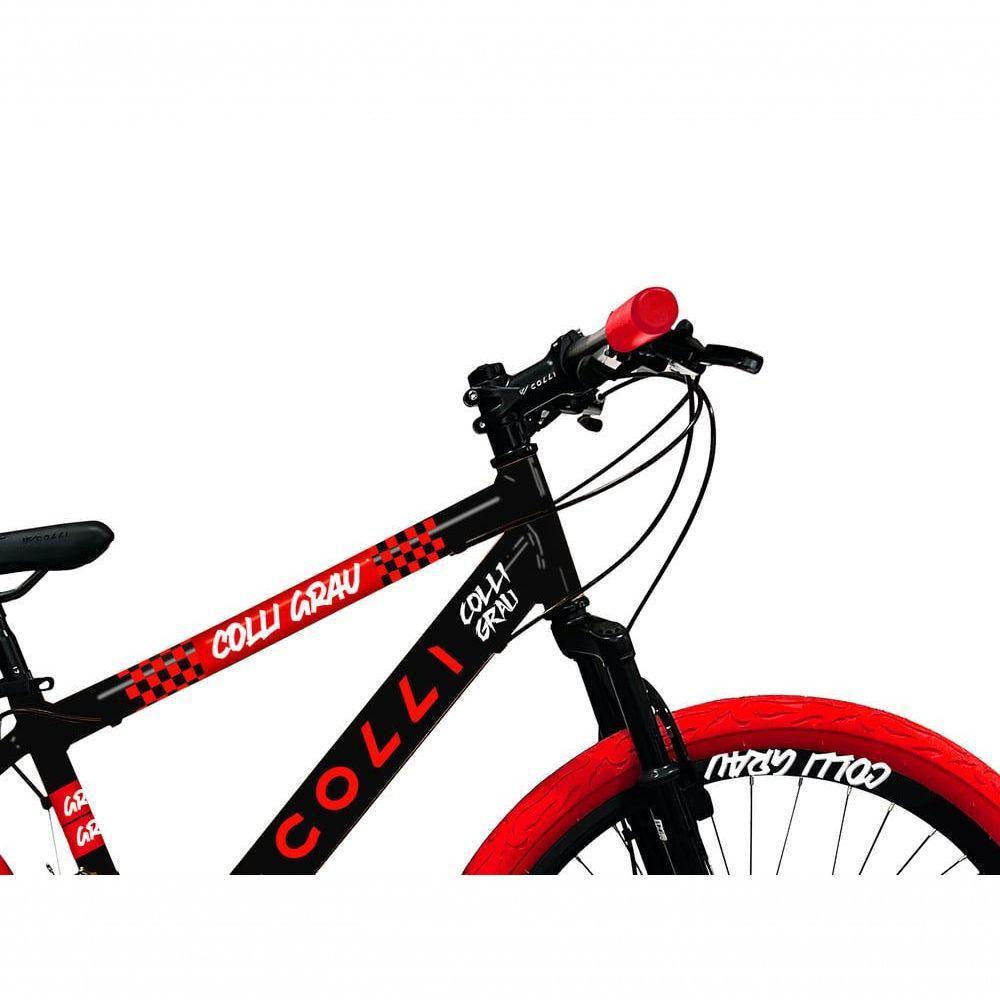 Bicicleta Grau Aro 26 21 Marchas Colli Preto Fosco-vermelho - 2