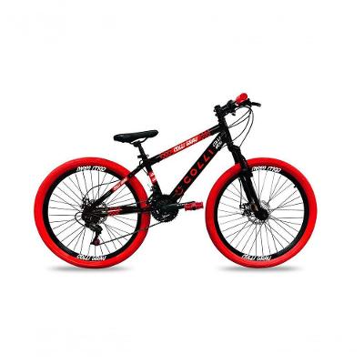 Bicicleta Grau Aro 26 21 Marchas Colli Preto Fosco-vermelho