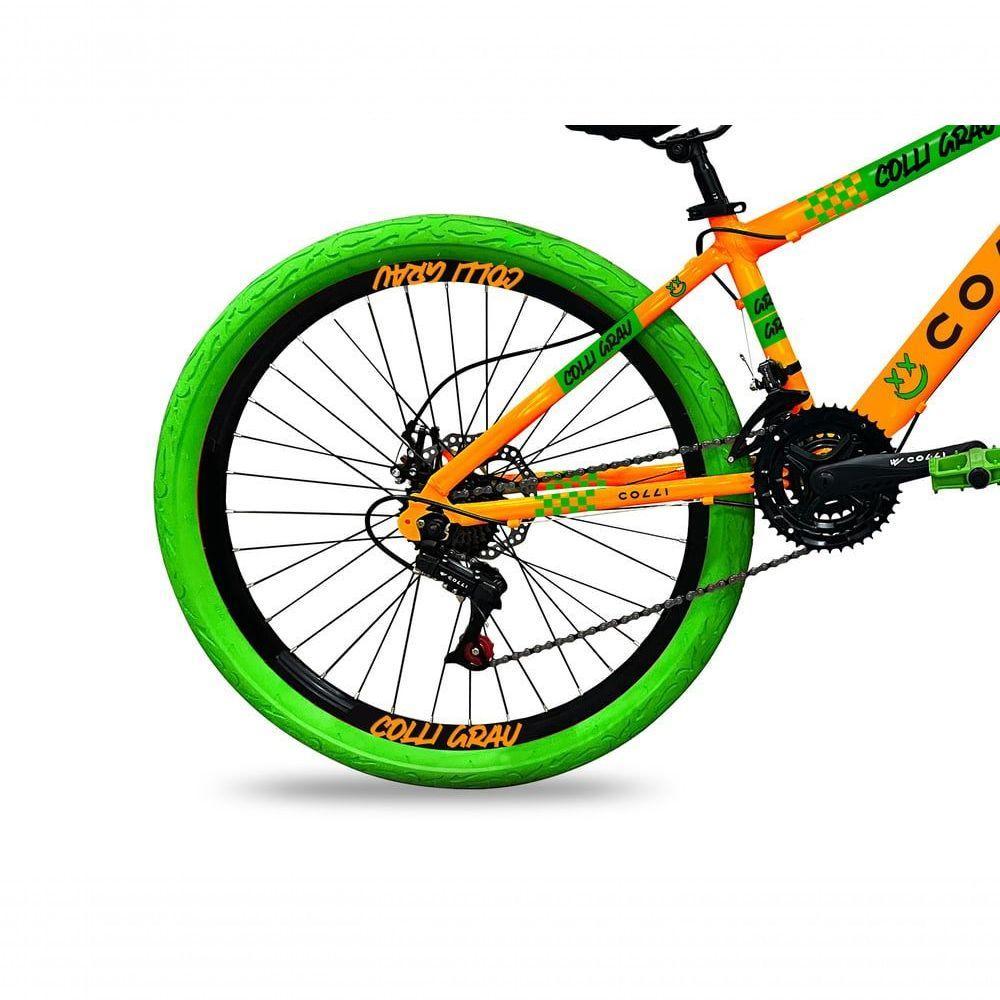 Bicicleta Grau Aro 26 21 Marchas Colli Laranja-verde - 3