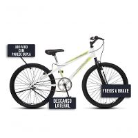 Bicicleta Force 1 Aro 24 Sem Marchas Freios V-brake Branco - 5