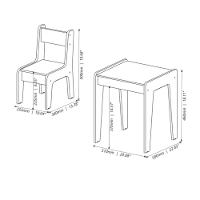 Conjunto De Mesa Infantil Com 2 Cadeiras Mdf Helena Branco Brilho - 3