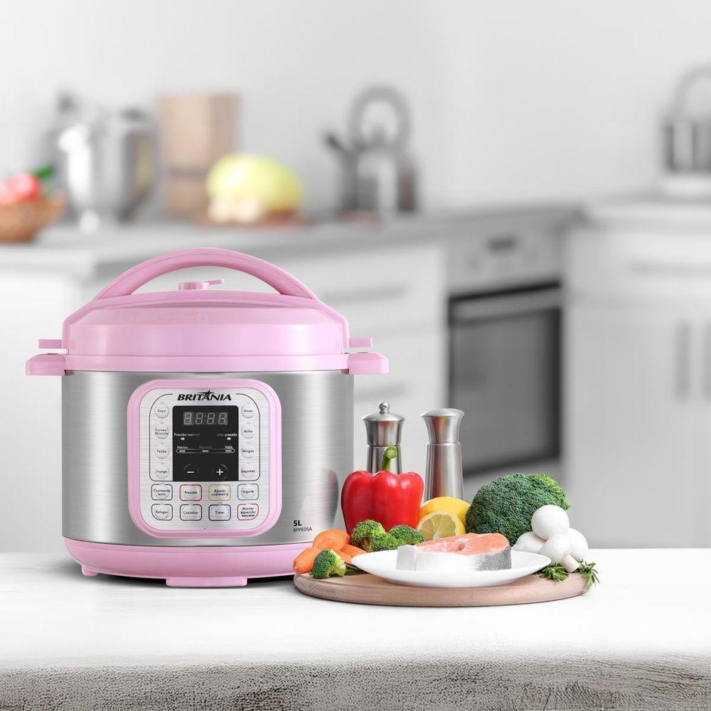 Panela de Pressão Rosa Britânia 5L Digital 11 Funções BPPE05 220V - 4