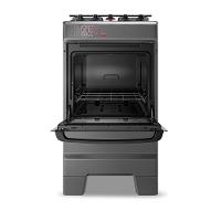 Fogão A Gás Mesa Inox Tampa De Vidro Forno 50L Esmaltec Ideal Top Titanium 4 Bocas Bivolt - 6