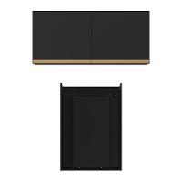 Conjunto Lavanderia Multiuso Armário E Mesa Dobrável Multimóveis Preto - 1