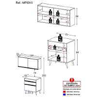 Conjunto Lavanderia Multiuso Armário E Balcão Multimóveis Preto - 5