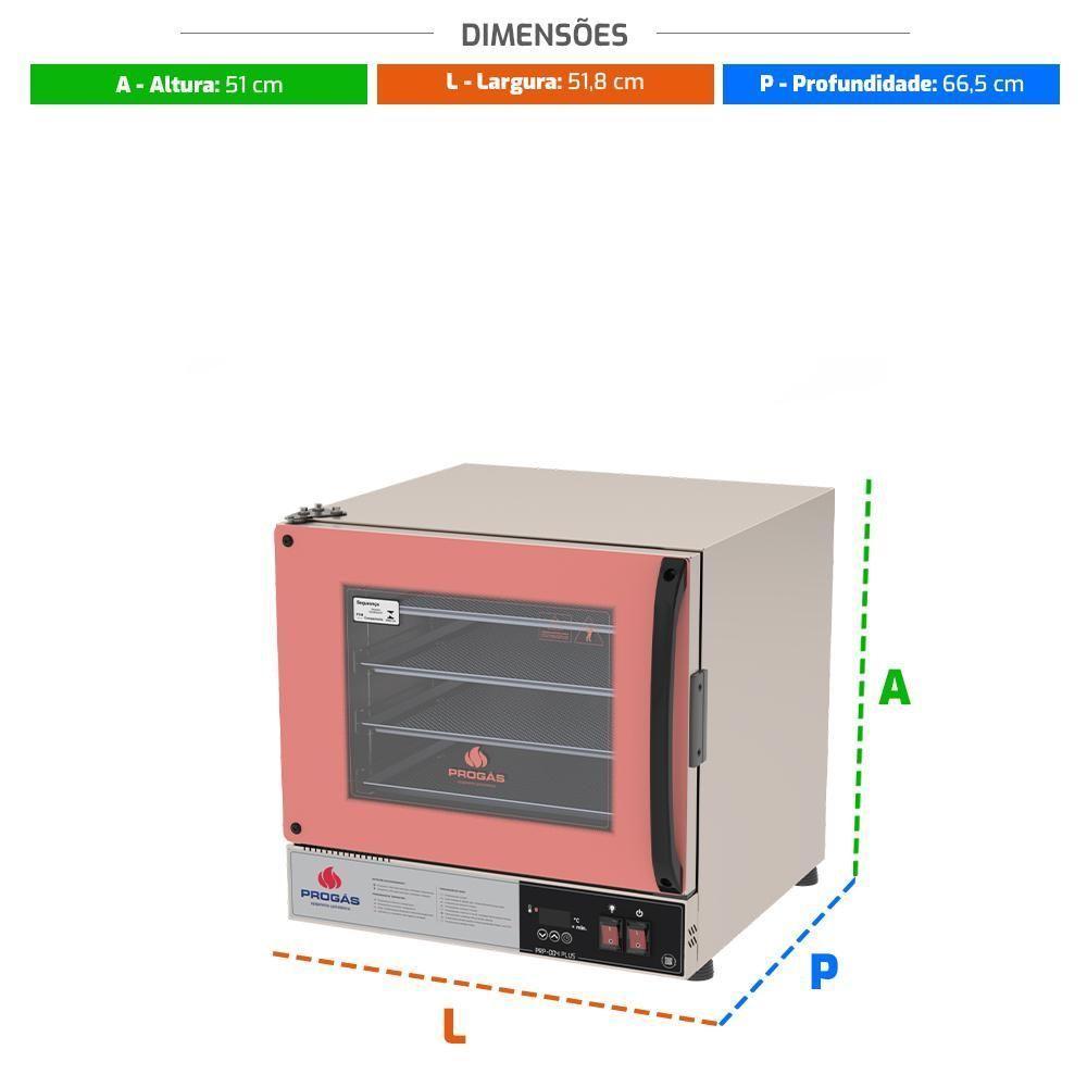 Forno Turbo Prp-004 Plus 110V Rosa Progás + 8 Assadeiras Cimapi 110V - 6